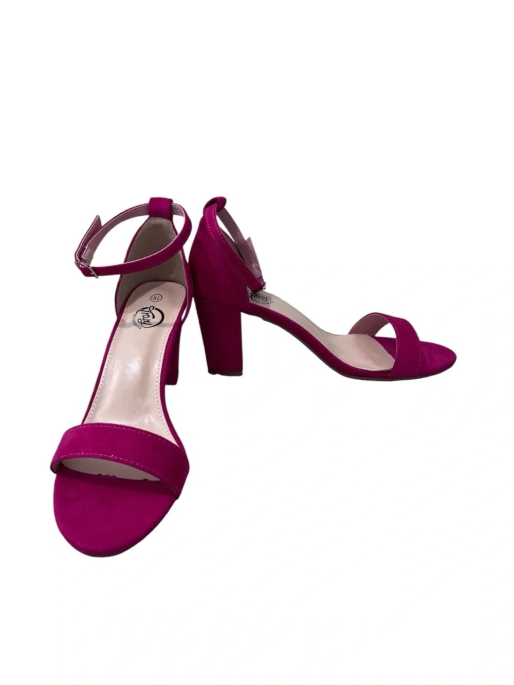 Trary Fuchsia Block Heel Ankle-Strap Sandal - Women Size: 8 1/2
